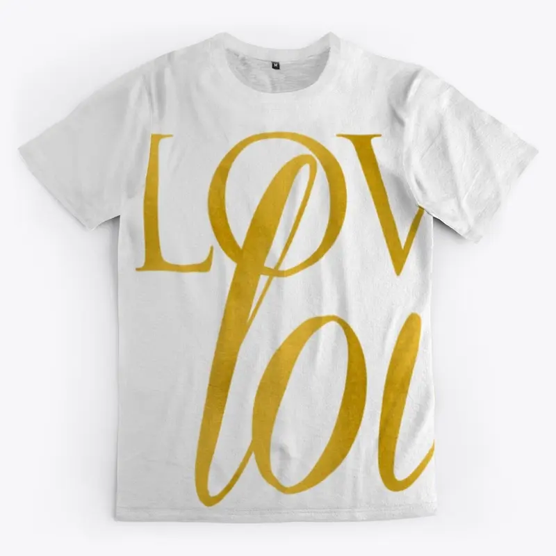 I Love Love Tee - Gold