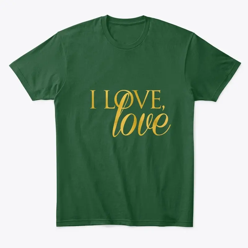 I Love Love Tee - Gold